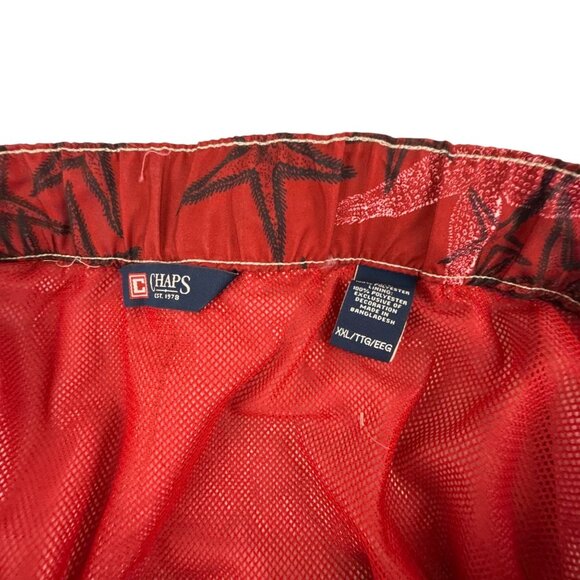 Chaps Swim Trunks Mens XXL Red Starfish Print Board Shorts Beachwear Swim Trunks - Picture 5 of 8